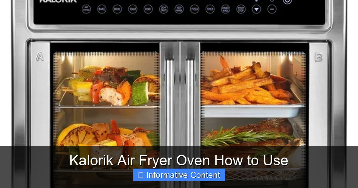 Kalorik Air Fryer Oven How to Use