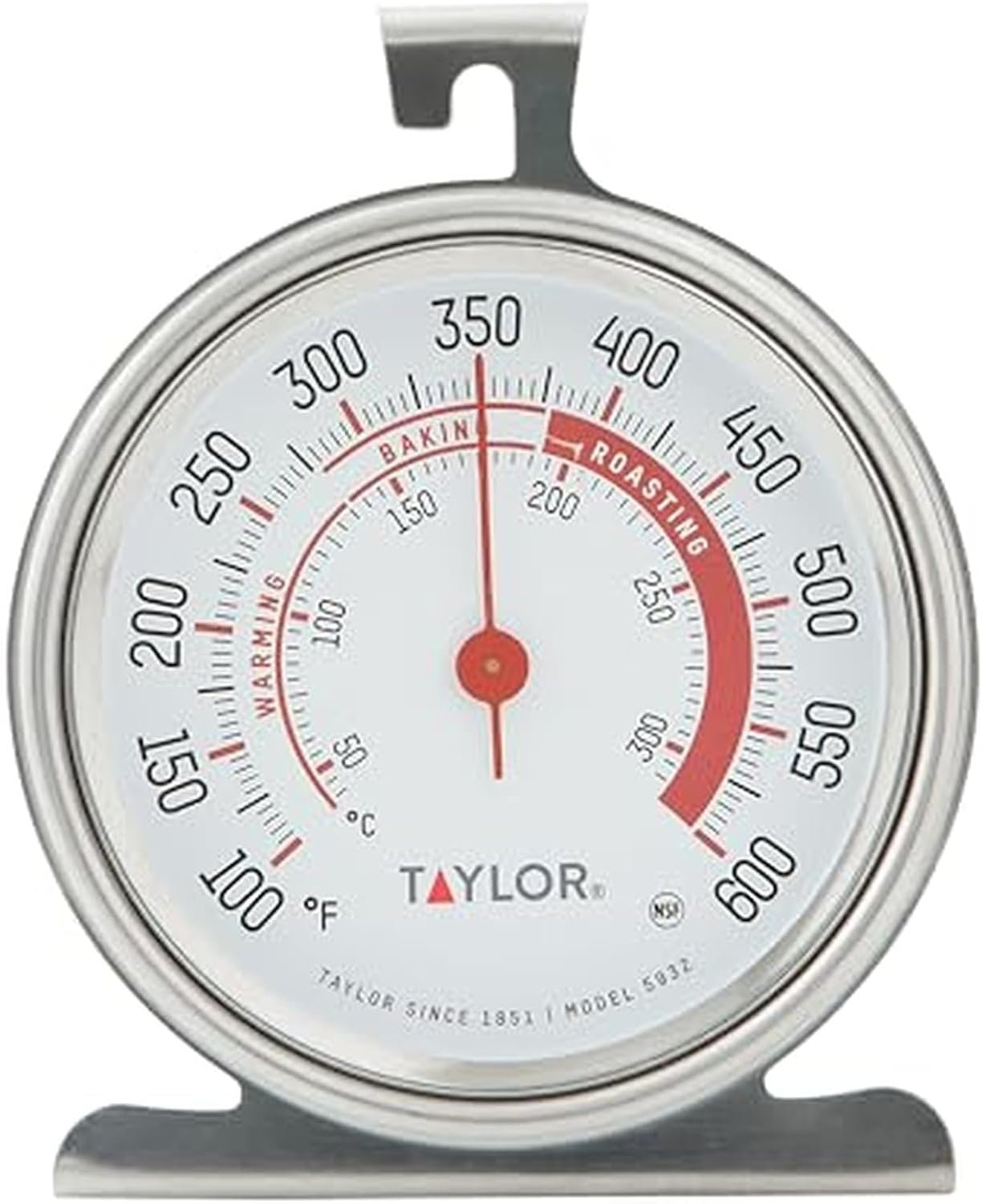 Large Dial Stainless Steel Food Thermometer for Oven, Grill, and Smoke