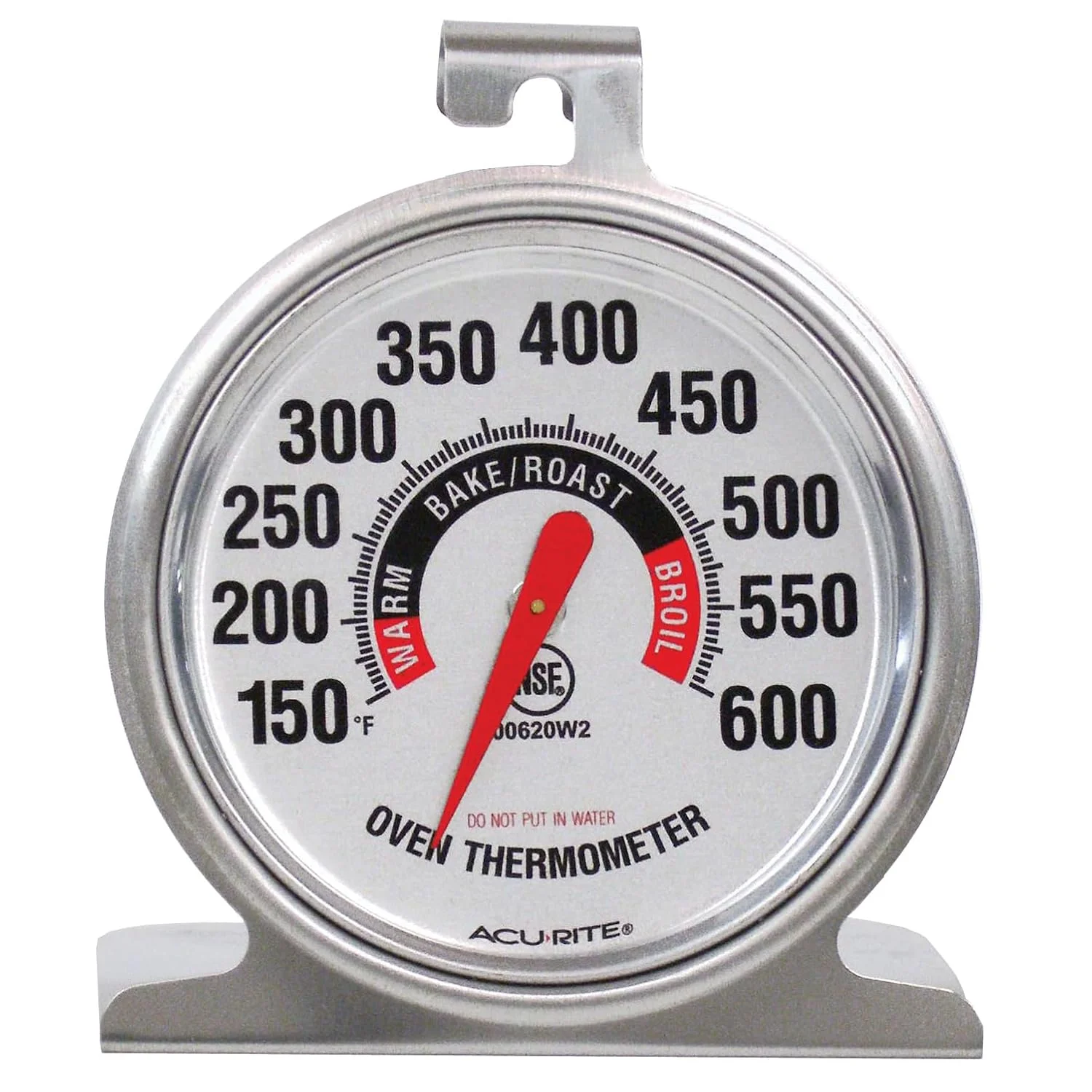 AcuRite 00620A2 Stainless Steel Oven Thermometer with 150°F to 600°F R