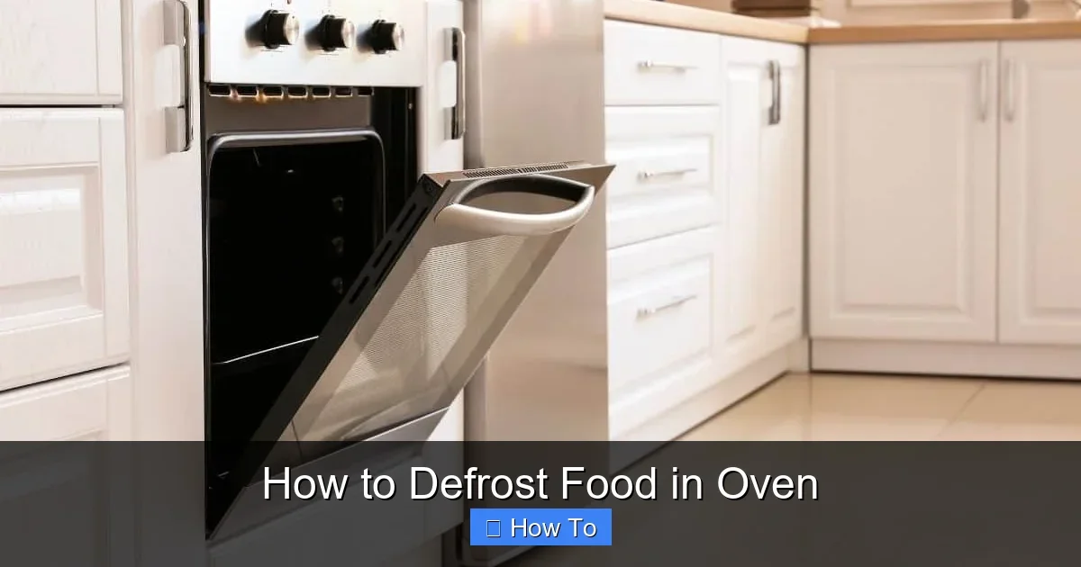 How to Defrost Food in Oven