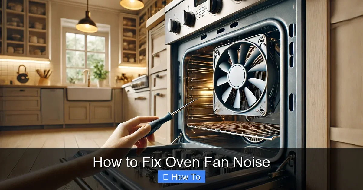 How to Fix Oven Fan Noise