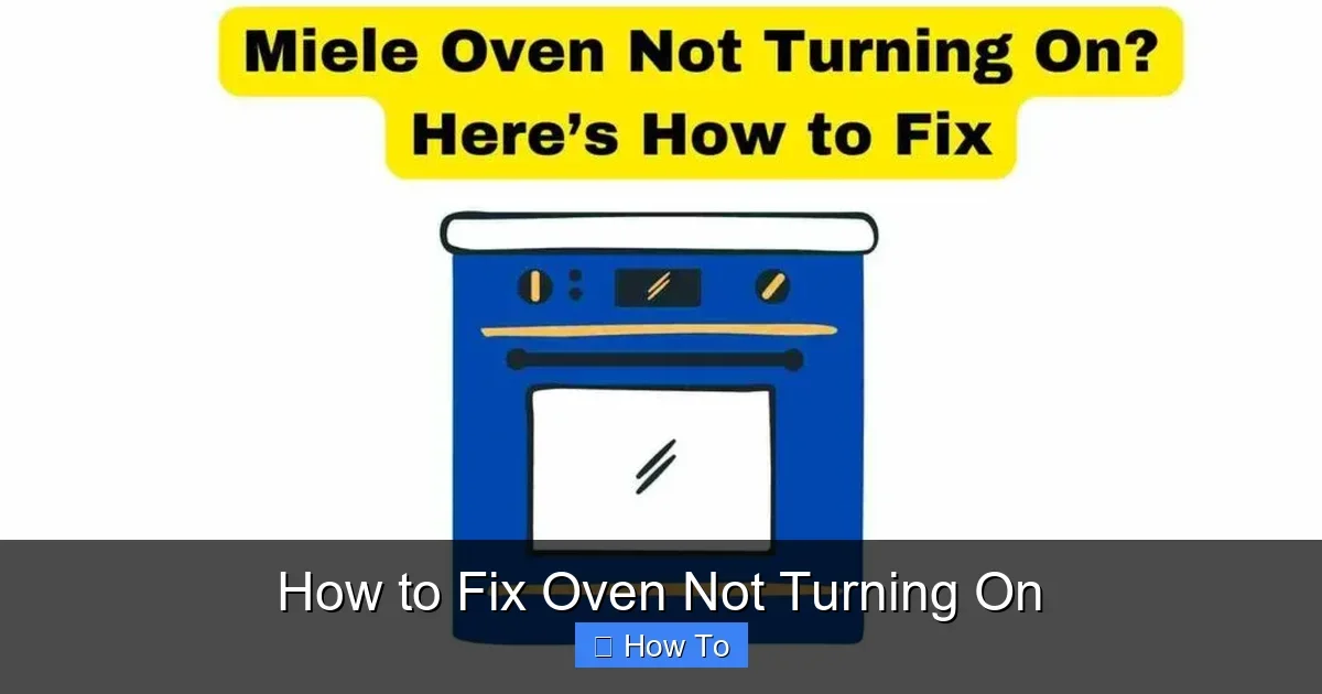 How to Fix Oven Not Turning On