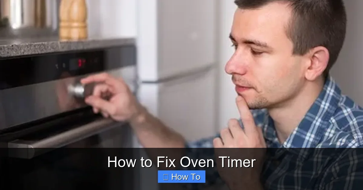 How to Fix Oven Timer