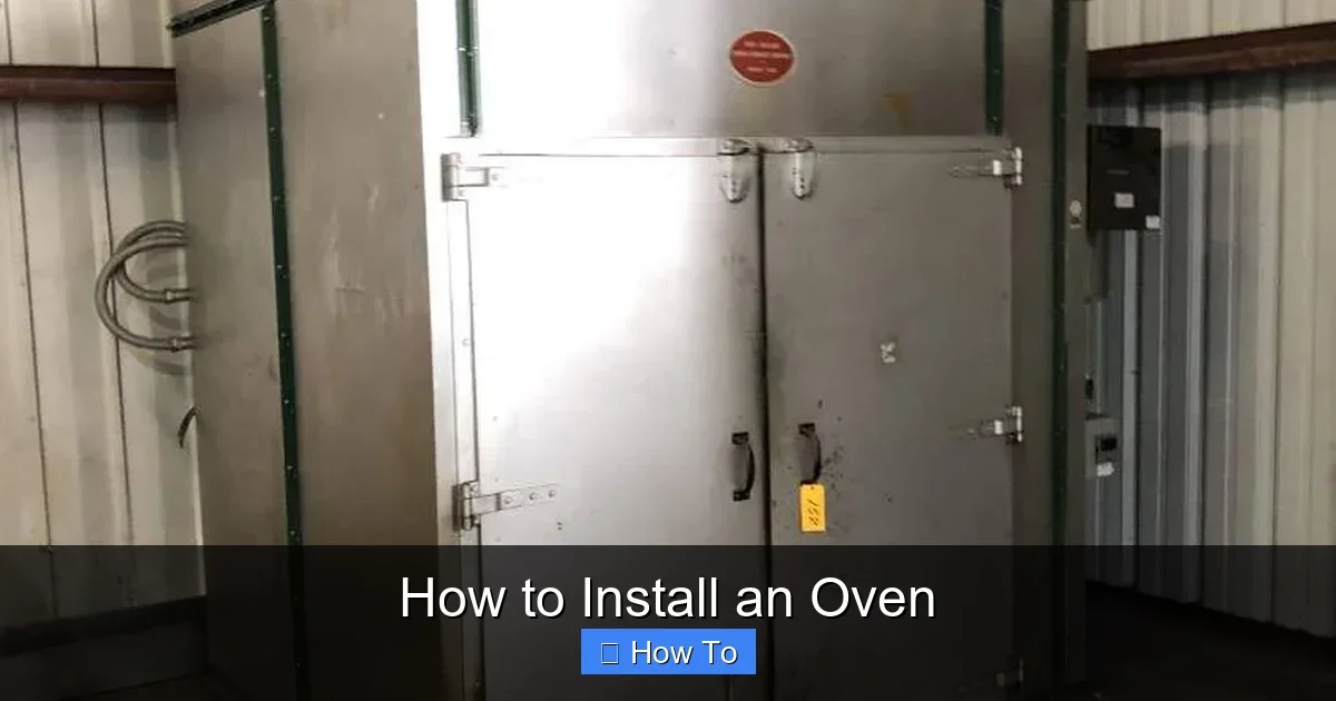 How to Install an Oven