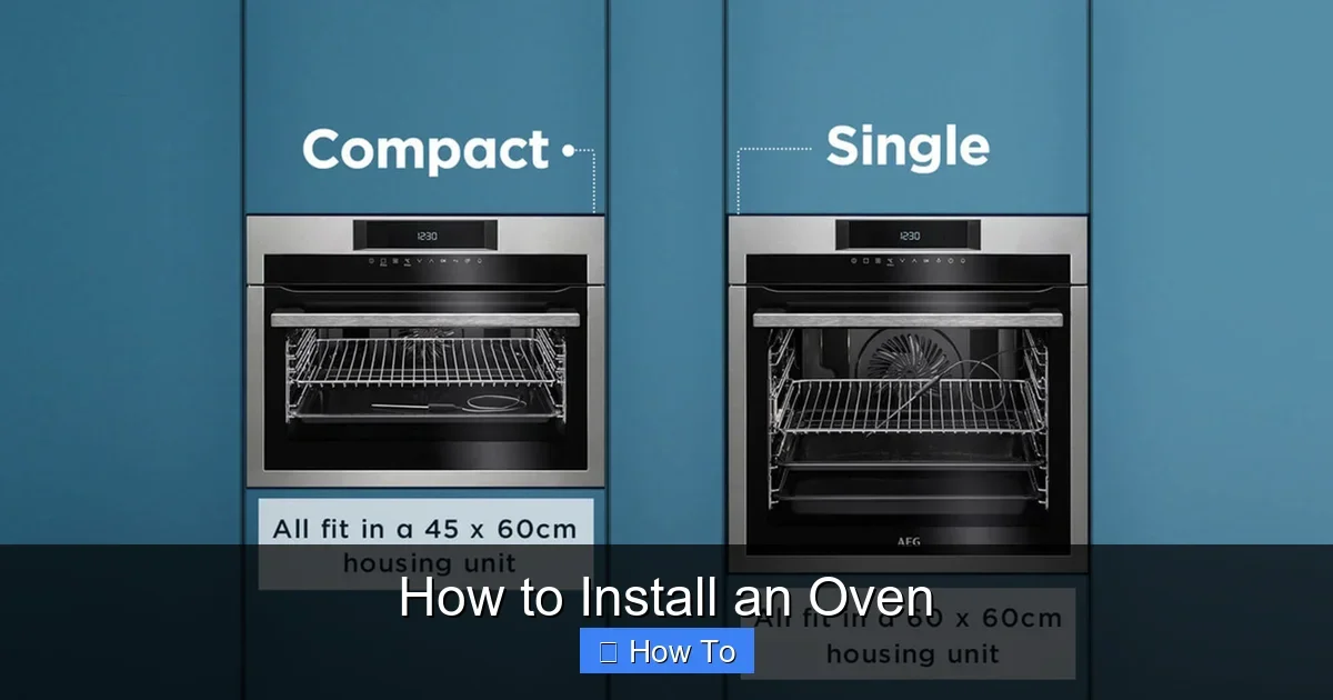 How to Install an Oven