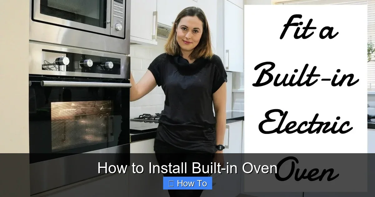 How to Install Built-in Oven