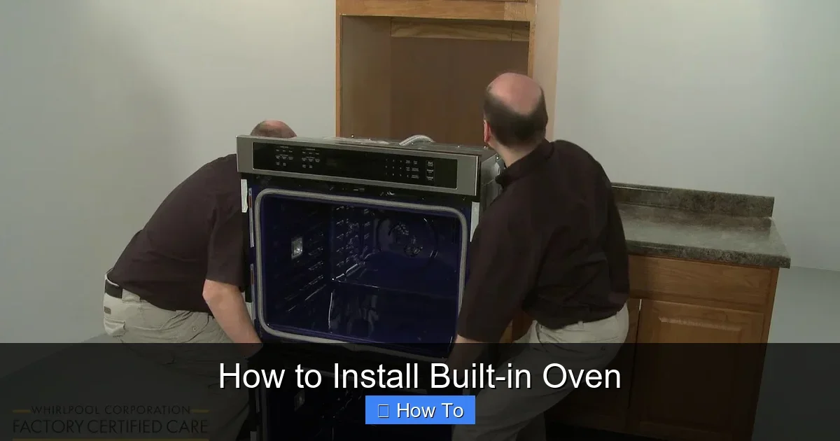 How to Install Built-in Oven