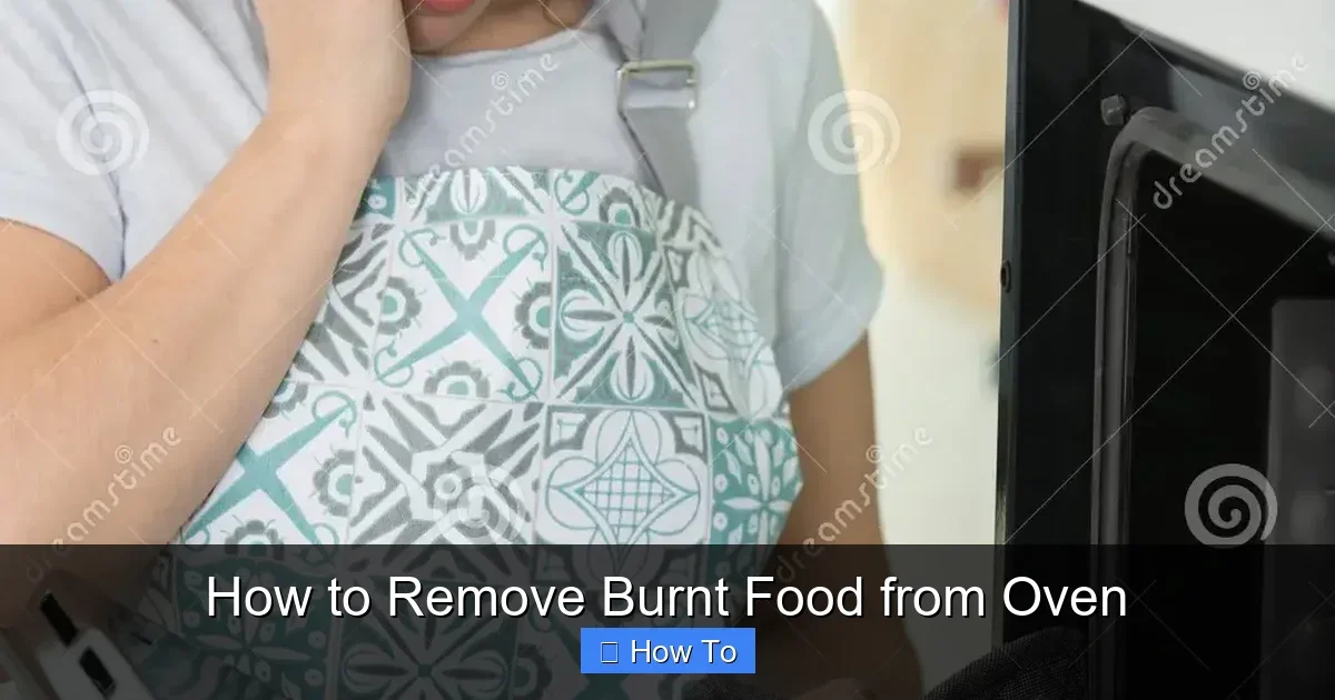 How to Remove Burnt Food from Oven