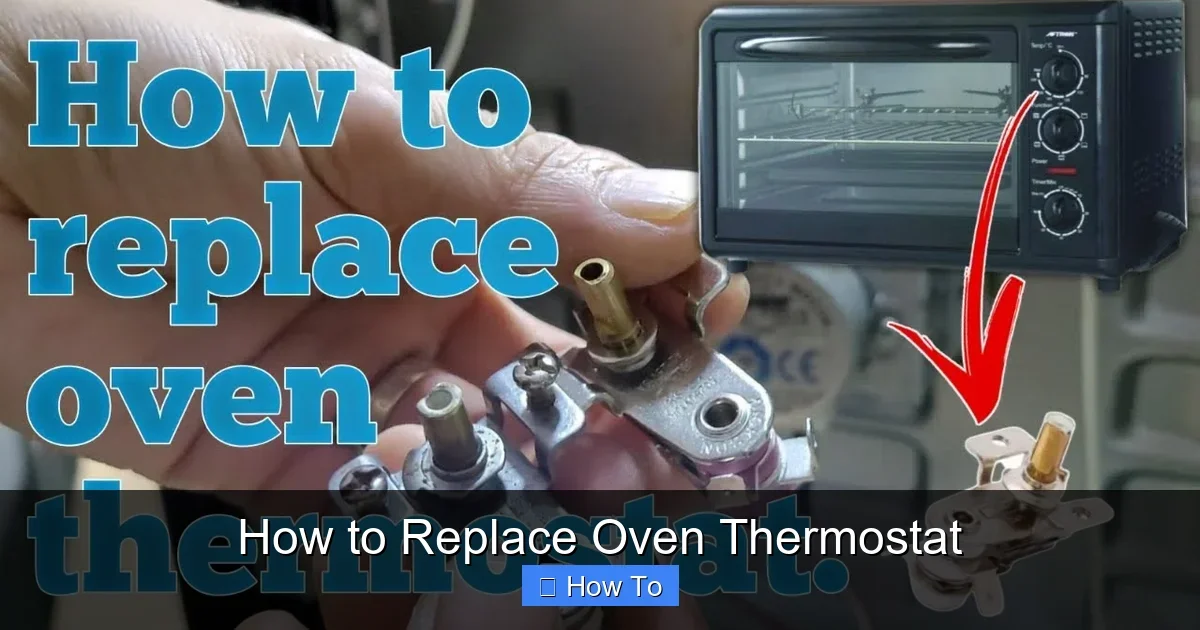 How to Replace Oven Thermostat
