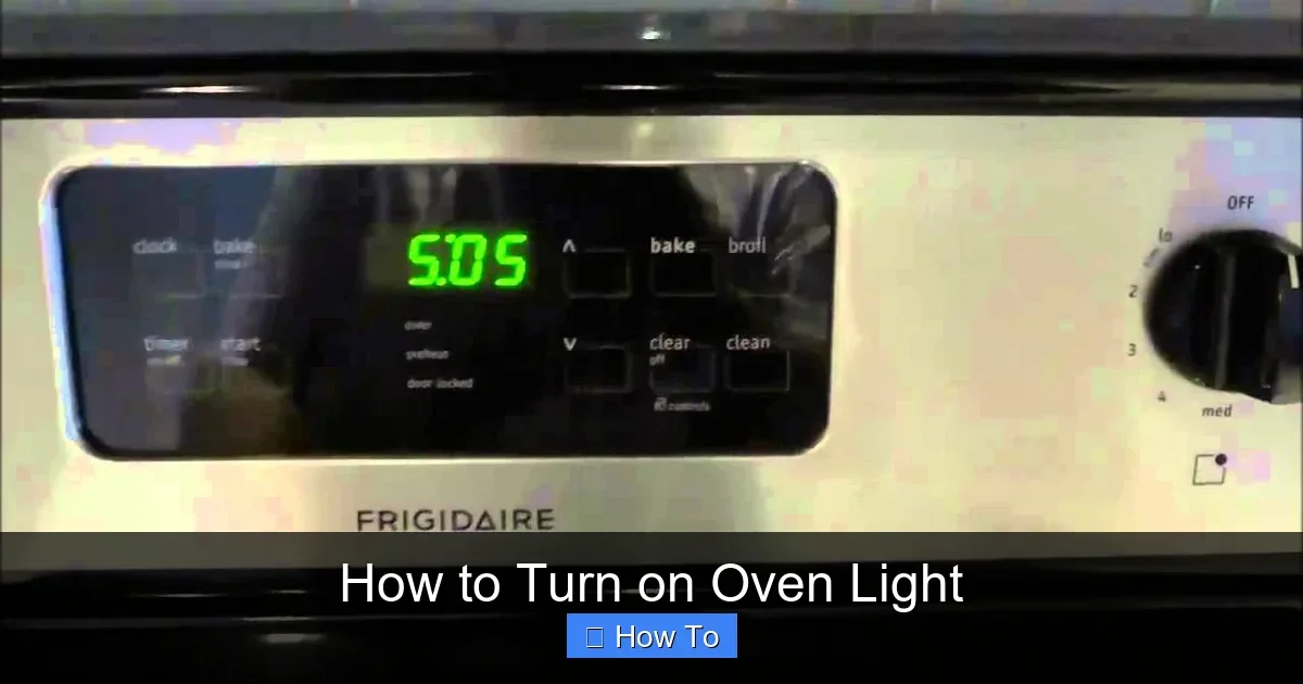 How to Turn on Oven Light