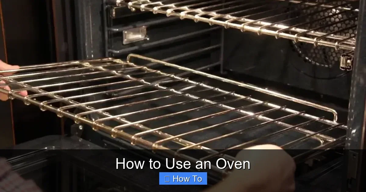 How to Use an Oven