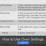 How to Use Oven Settings