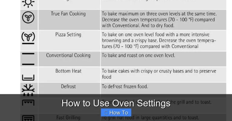 How to Use Oven Settings