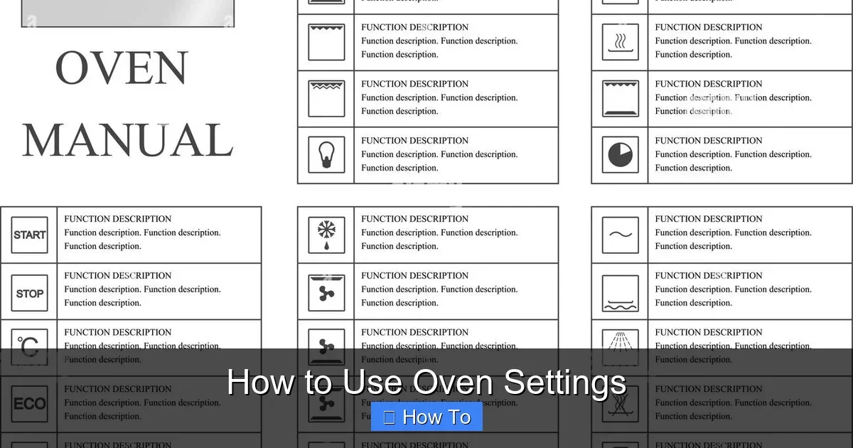 How to Use Oven Settings