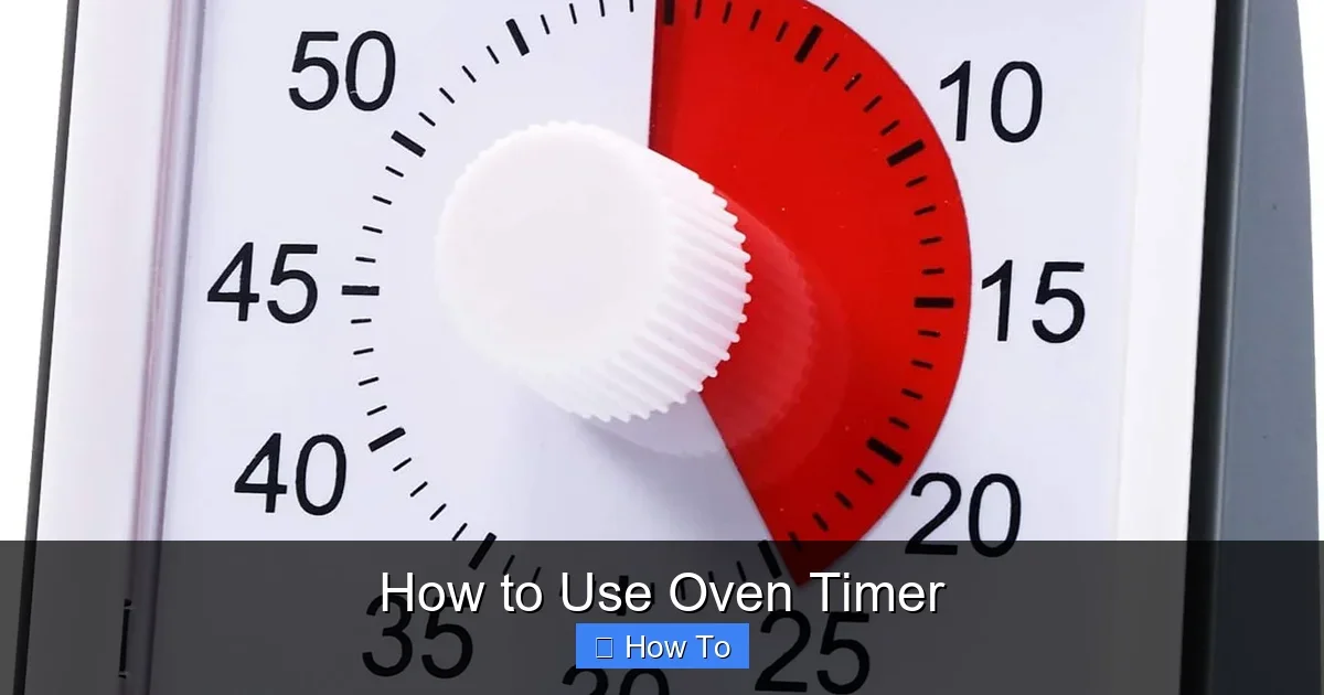 How to Use Oven Timer