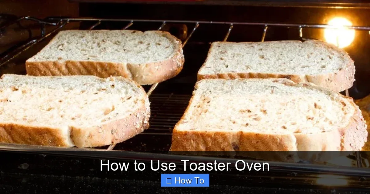How to Use Toaster Oven