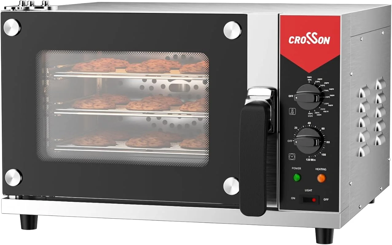 CROSSON 23L Convection Toaster Oven – 3-Tier, 120-Minute Timer, 1600W,