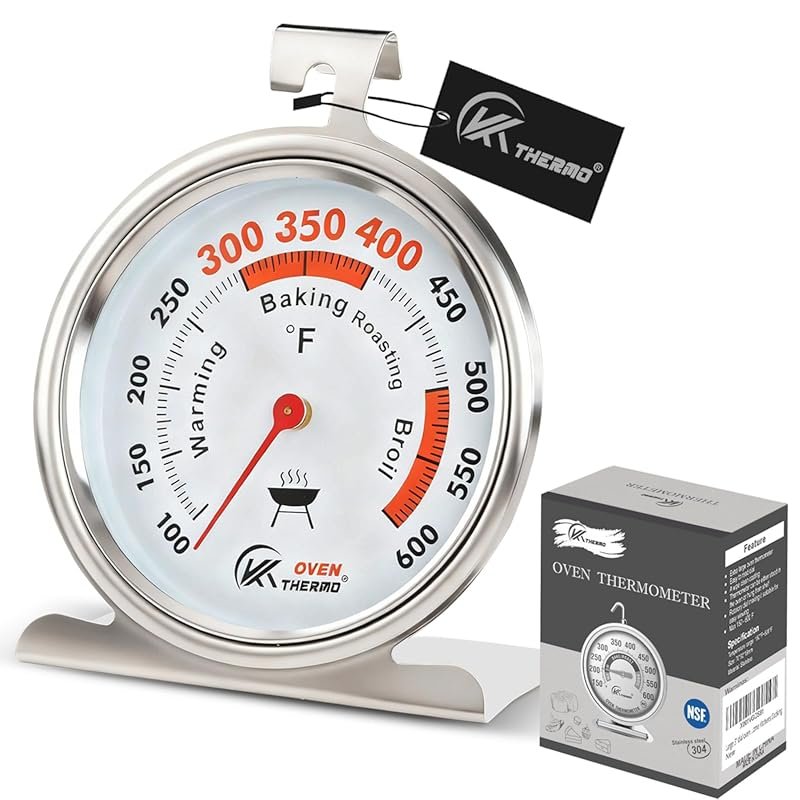 2.64-inch Oven Thermometer 100–600°F Stainless Steel Instant Read Gaug